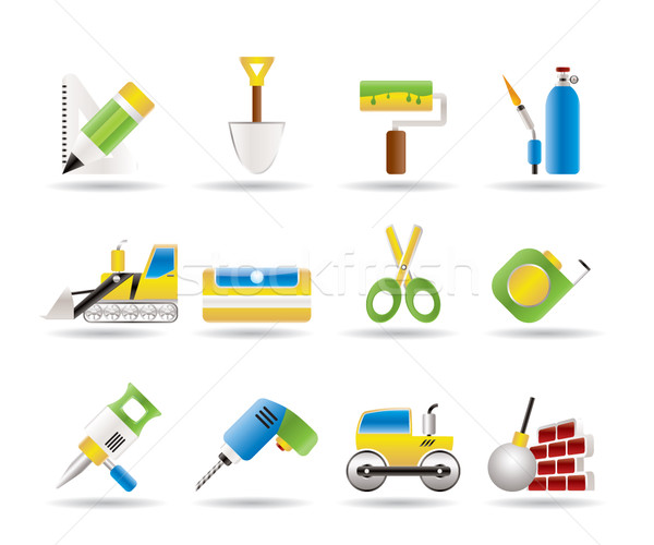 building and construction icons  Stock photo © stoyanh