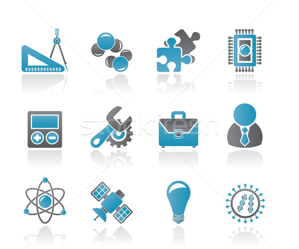Science and Research Icons Stock photo © stoyanh
