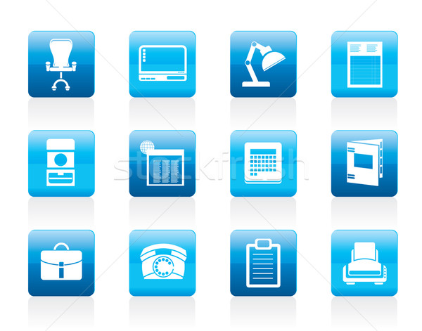 Simple Business, office and firm icons Stock photo © stoyanh