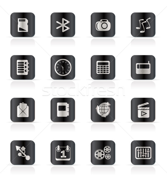 Phone  Performance, Internet and Office Icons  Stock photo © stoyanh