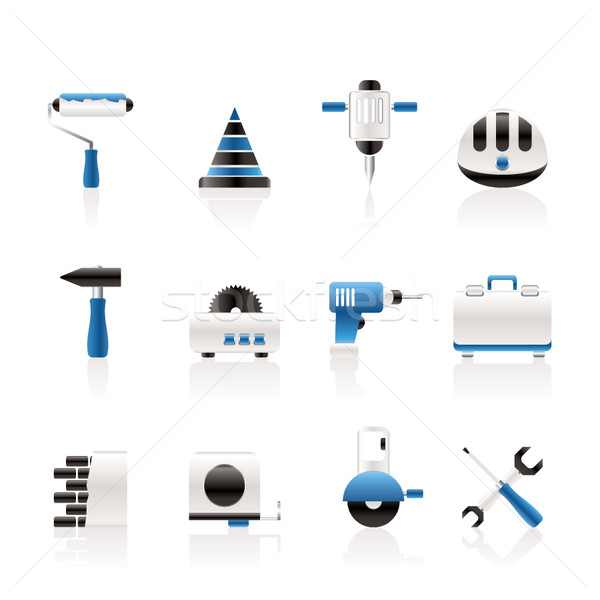 Building and Construction Tools icons Stock photo © stoyanh