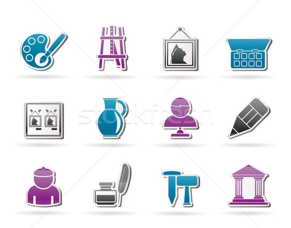 Fine art objects icons Stock photo © stoyanh