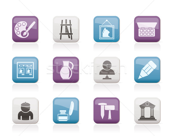 Fine art objects icons Stock photo © stoyanh