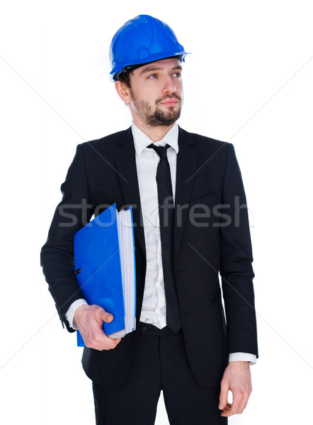 Contemplative young architect or engineer Stock photo © stryjek