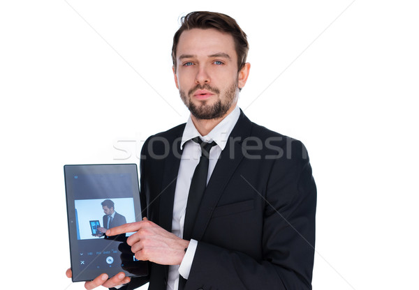 Hombre guapo jóvenes empresario Foto stock © stryjek