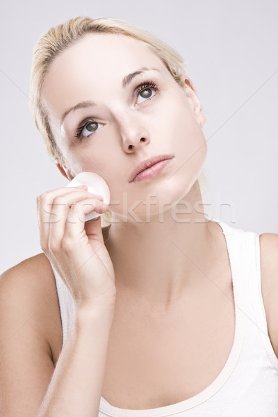 Closeup portrait of a beauty blonde Stock photo © stryjek