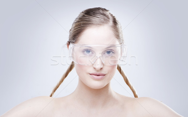 WOMAN WEARING GOGGLES Stock photo © stryjek