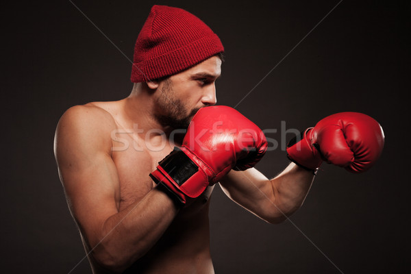 Young and fit caucasian boxer Stock photo © stryjek