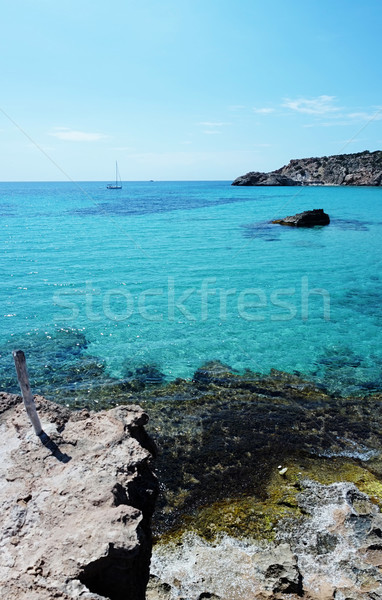 Cala Tarida in Ibiza beach San Jose at Balearic Islands Stock photo © stryjek