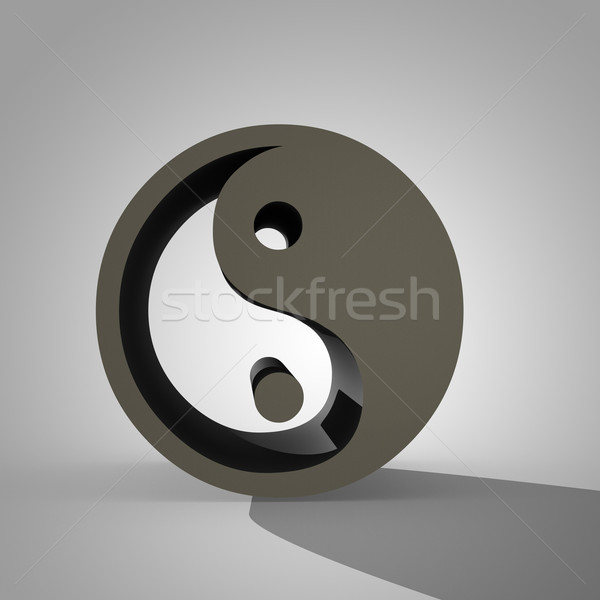 3d Yin and Yang sign, Chinese symbol of Taoism Stock photo © stryjek