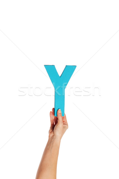 hand holding up the letter Y from the bottom Stock photo © stryjek