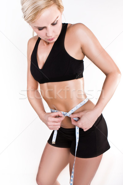 Sexy Fitness ziemlich sportlich Mädchen Aufnahme Stock foto © stryjek