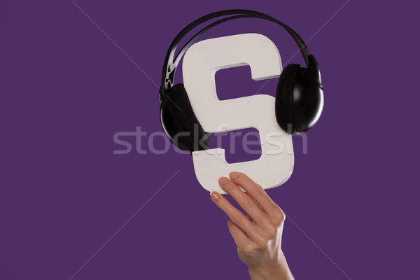 The letter S with a set of headphones Stock photo © stryjek