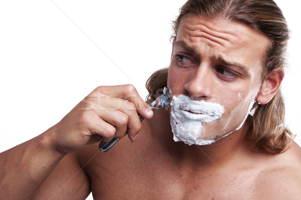 Stock photo: time for shaving