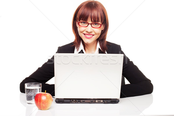 Businesswoman With Healthy Snack Stock photo © stryjek