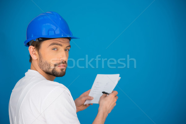 Artisan or workman taking notes Stock photo © stryjek