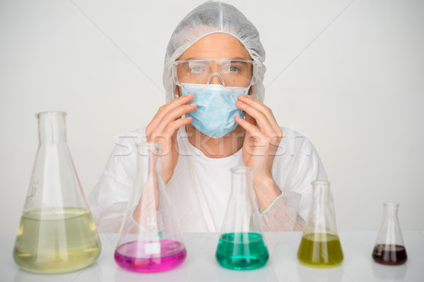 Technician working in a chemistry laboratory Stock photo © stryjek