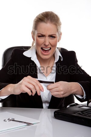 Businesswoman Throwing A Tantrum Stock photo © stryjek