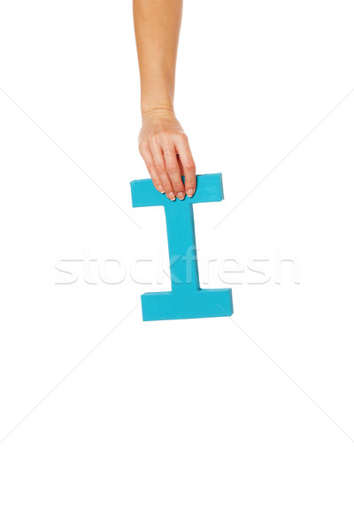 hand holding up the letter I from the top Stock photo © stryjek