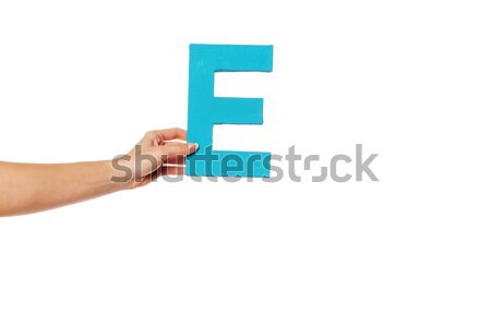 Mână litera f jos femeie Imagine de stoc © stryjek
