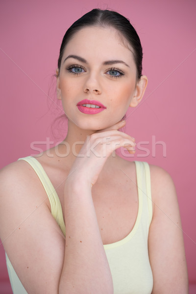 Pretty woman with a speculative look Stock photo © stryjek
