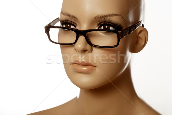 Maniquí gafas de lectura blanco mujer nina Foto stock © stryjek