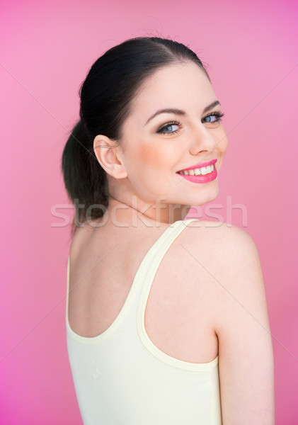 Beautiful vivacious young woman Stock photo © stryjek