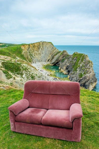 sofa at the top of the hill , uk , dorset, Stock photo © stryjek