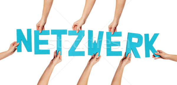 Türkiz ábécé helyesírás kék felfelé izolált Stock fotó © stryjek
