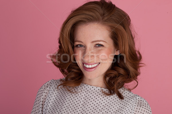 Lovely Smile On Beautiful Woman Stock photo © stryjek
