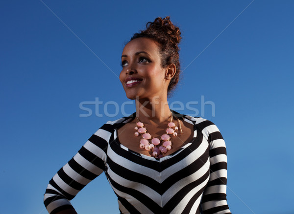 Belle femme portrait ciel bleu belle asian [[stock_photo]] © stryjek