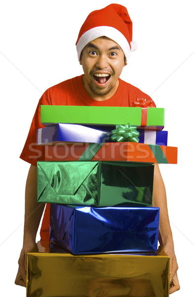 Man Delivering Christmas Presents Stock photo © stuartmiles