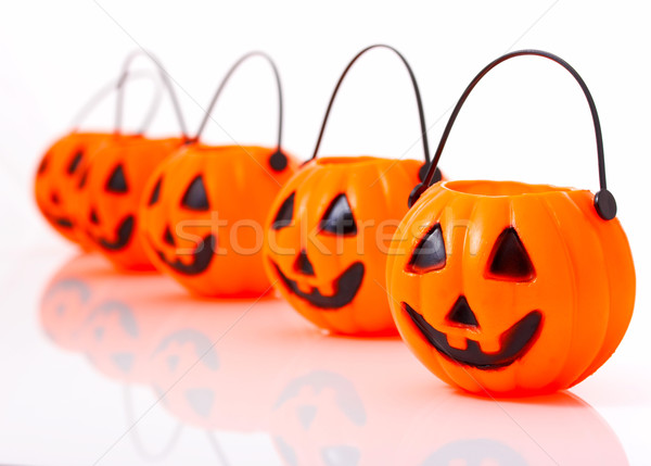 Pumpkin Buckets For Halloween Stock photo © stuartmiles