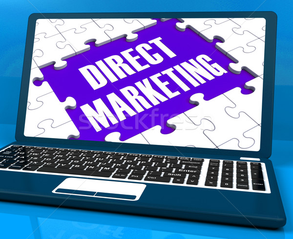 Direct marketing laptop tonen klanten Stockfoto © stuartmiles