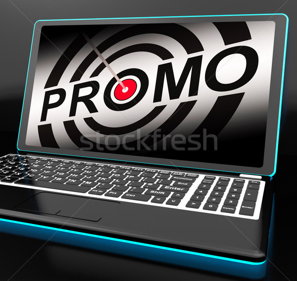 Promo On Laptop Shows Special Promotions Stock photo © stuartmiles