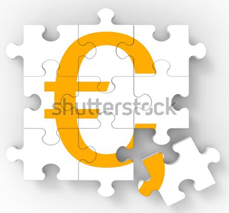 Euro Symbol On Monitors Showing Europe Profits Stock photo © stuartmiles
