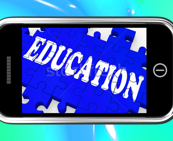 Education On Smartphone Showing University Studies Stock photo © stuartmiles