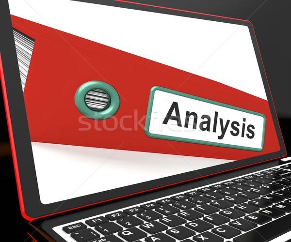 Analysis File On Laptop Showing Analyzed Data Stock photo © stuartmiles