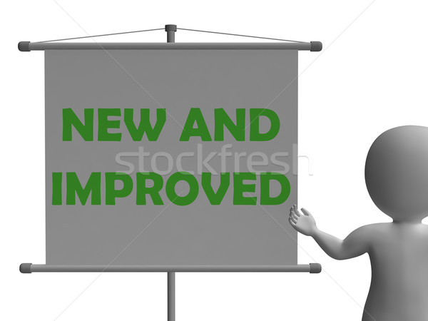 New And Improve Board Shows Innovation And Improvement Stock photo © stuartmiles