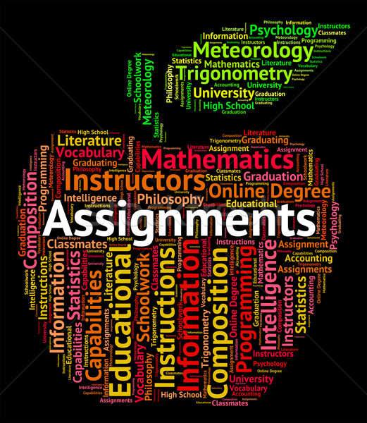 Assignments Word Means Text Undertaking And Exercises Stock photo © stuartmiles