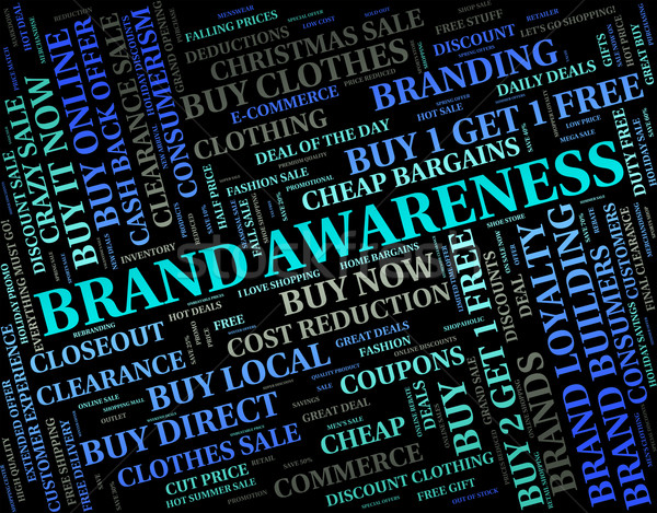 Brand Awareness Indicates Logos Line And Perception Stock photo © stuartmiles