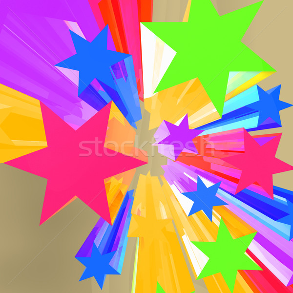Abstract Bursting Stars Background As Colorful Dramatic Backdrop Stock photo © stuartmiles