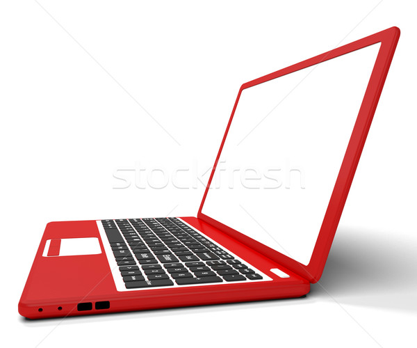 Sideways Computer On Desk With White Copyspace Stock photo © stuartmiles