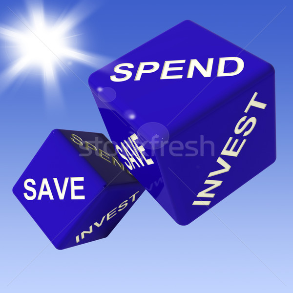 Spend, Save, Invest Dice Showing Budgeting  Stock photo © stuartmiles