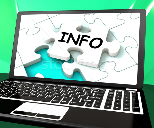 Info laptop kennis helpen hulp online Stockfoto © stuartmiles