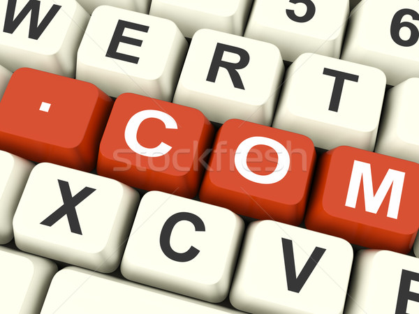 Com Key Shows Web Domain Name Stock photo © stuartmiles