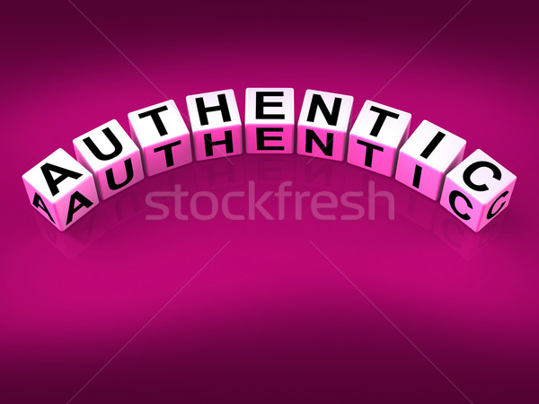 Stock photo: Authentic Blocks Show Certified and Verified Authenticity