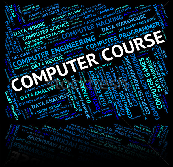 Stock photo: Computer Course Represents Schedules Digital And Courses