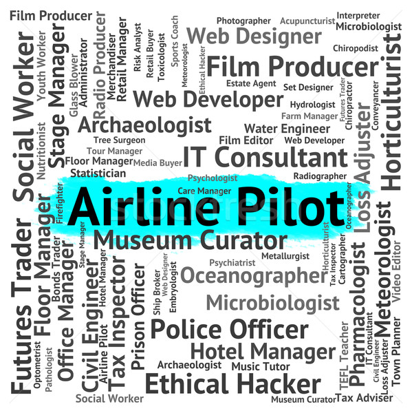 Airline Pilot Means Wingman Captain And Employment Stock photo © stuartmiles
