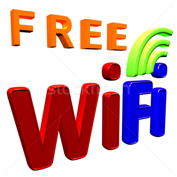 Free Wifi Internet Symbol Shows Connection Stock photo © stuartmiles